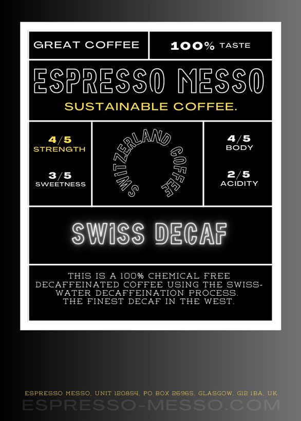 Swiss Water Decaf Coffee from EM