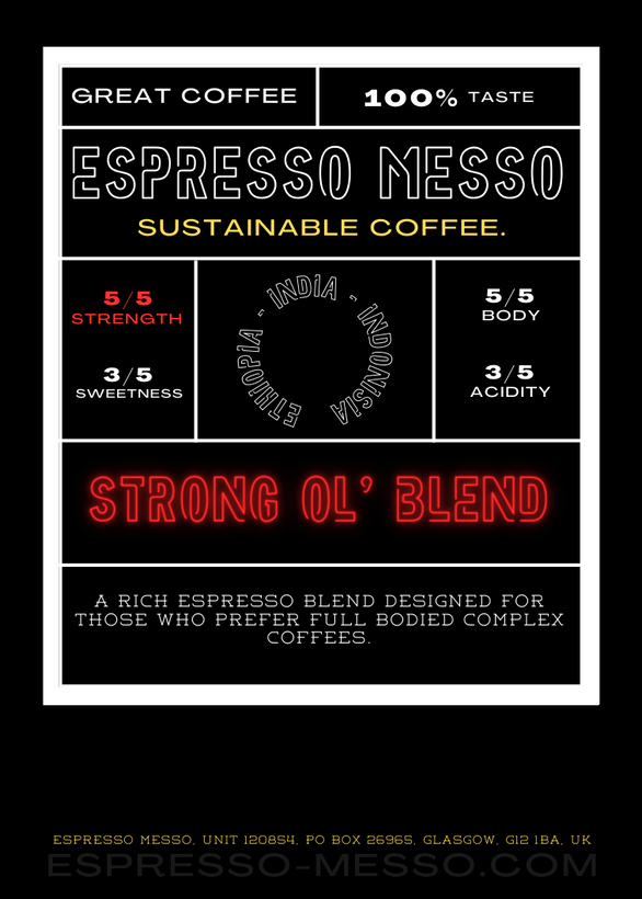 strong coffee beans, strong grounded coffee